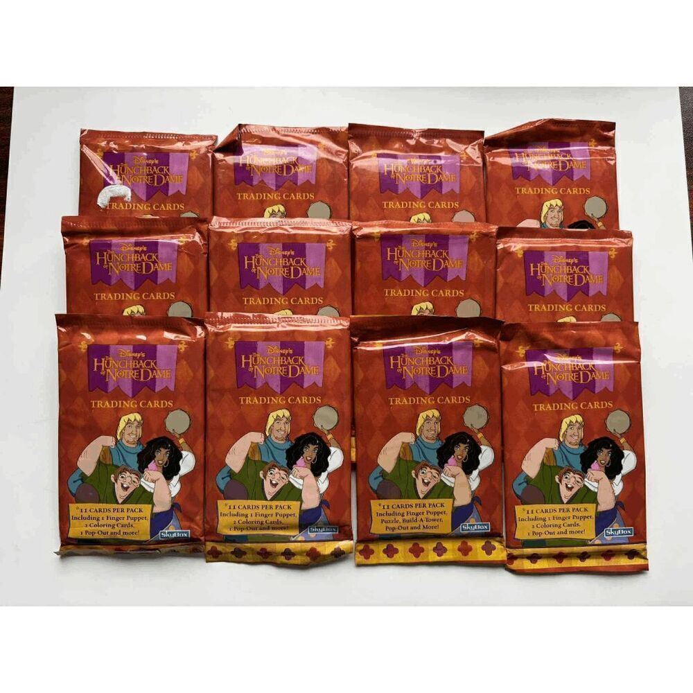 1990s SkyBox the Hunchback of Notre Dame Trading Card Packs Lot of 12